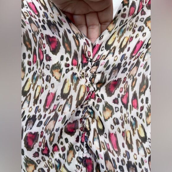 MAJORELLE Elaine Midi Dress In Leopard Multi xs - Picture 7 of 16